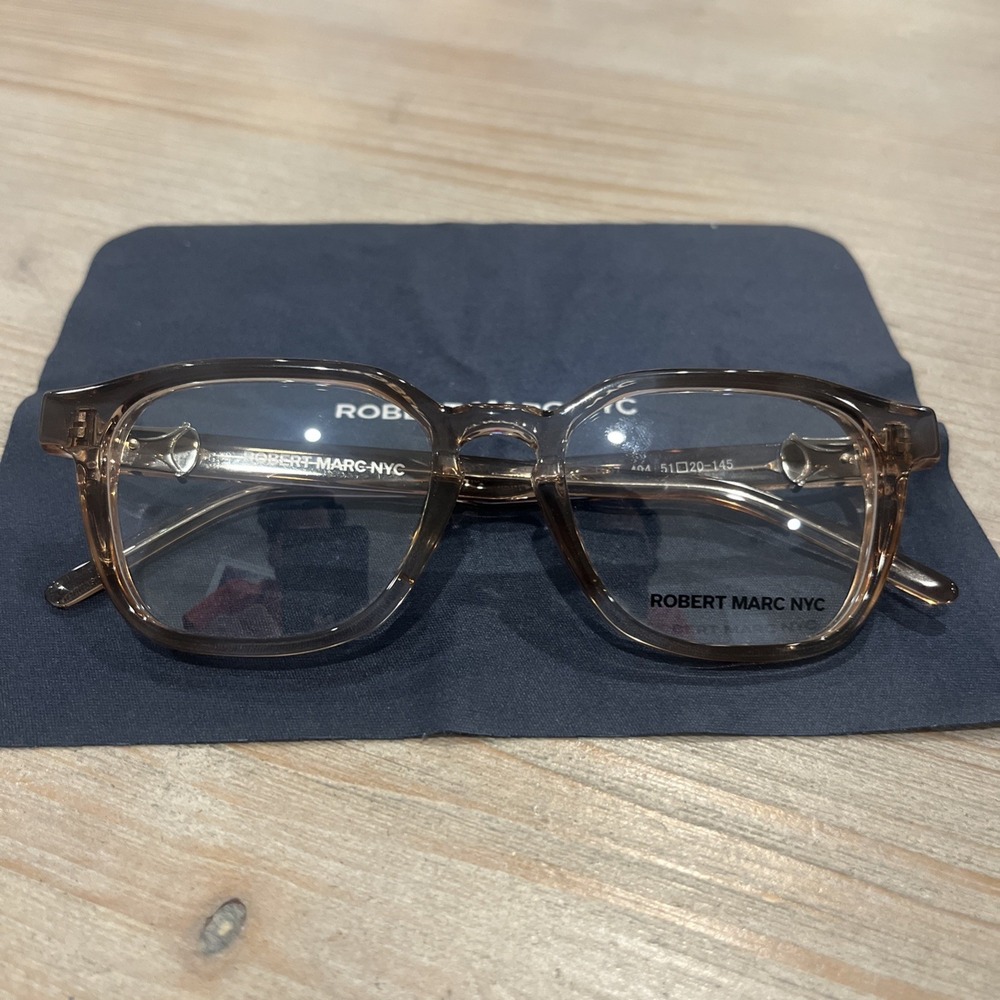 Robert Marc NYC 1037 Eyeglasses Frames 51-20-145 Coffee 494 Handmade in Japan - Picture 3 of 7